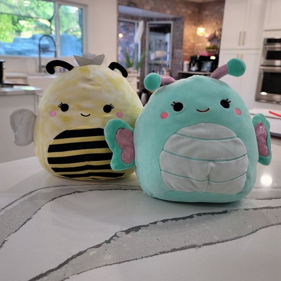 Squishmallows REINA the BUTTERFLY Green PLUSH Stuffed Htf Rare and Sunny The Bee - Picture 1 of 10